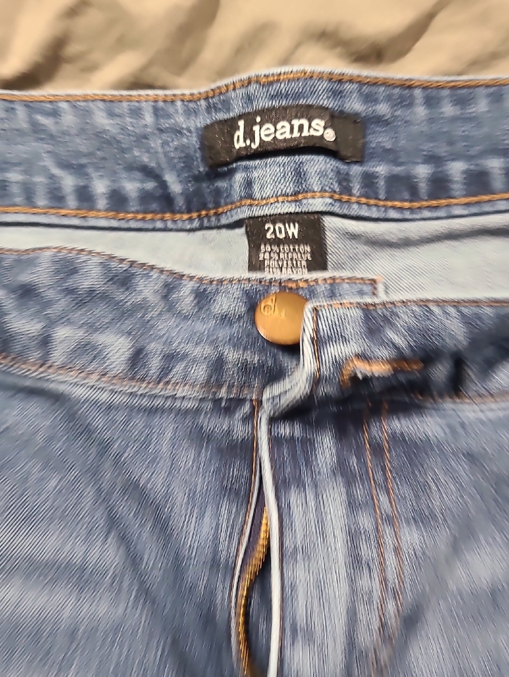 d. jeans Womens Medium Blue Denim Bermuda Short